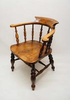 Victorian Smokers Bow or Captains Chair, Elm / Beech - Large Seat, Wide Arms (9 of 13) Victorian Smokers Bow or Captains Chair, Elm / Beech - Large Seat, Wide Arms (9 of 13)