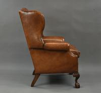 Fine Large Antique Deep Buttoned Leather Wing Chair (6 of 15) Fine Large Antique Deep Buttoned Leather Wing Chair (6 of 15)