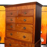 Chest on Chest of Drawers 19th Century Inlaid Mahogany (4 of 11) Chest on Chest of Drawers 19th Century Inlaid Mahogany (4 of 11)