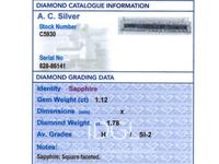 1.12ct Sapphire & 1.78ct Diamond, 12ct Yellow Gold & Palladium Bar Brooch c.1930 (8 of 9) 1.12ct Sapphire & 1.78ct Diamond, 12ct Yellow Gold & Palladium Bar Brooch c.1930 (8 of 9)