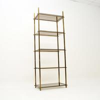 Vintage French Brass Etagere Display Cabinet