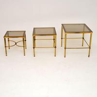1950’s Italian Brass & Glass Nest of Tables (8 of 8) 1950’s Italian Brass & Glass Nest of Tables (8 of 8)