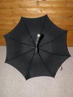 Vintage Indian Silver Black Canopy Umbrella With Bold Hindu God Themed Handle (3 of 11) Vintage Indian Silver Black Canopy Umbrella With Bold Hindu God Themed Handle (3 of 11)