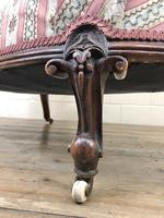 Small Victorian Walnut Frame Salon Sofa Settee (8 of 9) Small Victorian Walnut Frame Salon Sofa Settee (8 of 9)