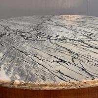 Grey Marble Top Walnut Gueridon Centre Table (2 of 5) Grey Marble Top Walnut Gueridon Centre Table (2 of 5)