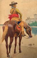 Exceptional Quality 19th Century Miniature Watercolour Painting of Horseman - Cowboy (3 of 11) Exceptional Quality 19th Century Miniature Watercolour Painting of Horseman - Cowboy (3 of 11)