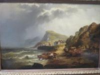 Large Marine Coastal Scene by W. Stone c.1880 (3 of 6) Large Marine Coastal Scene by W. Stone c.1880 (3 of 6)