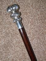 Vintage 925 Silver Segment Patterned Topped Walking Stick / Cane (9 of 11) Vintage 925 Silver Segment Patterned Topped Walking Stick / Cane (9 of 11)