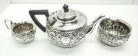 English Victorian Antique Solid Silver Tea Set, Embossed Decoration c.1890 (5 of 11) English Victorian Antique Solid Silver Tea Set, Embossed Decoration c.1890 (5 of 11)
