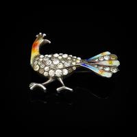 Antique Enamel and Paste Silver Peacock Bird Brooch Pin (2 of 10) Antique Enamel and Paste Silver Peacock Bird Brooch Pin (2 of 10)