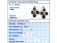 9.15ct Amethyst & 21ct Yellow Gold Chandelier Earrings - Antique c.1895 (8 of 9) 9.15ct Amethyst & 21ct Yellow Gold Chandelier Earrings - Antique c.1895 (8 of 9)