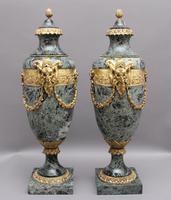 Pair of 19th Century French Marble & Cassoulet Urns (5 of 13) Pair of 19th Century French Marble & Cassoulet Urns (5 of 13)