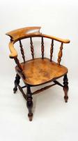 Victorian Smokers Bow or Captains Chair, Elm / Beech - Large Seat, Wide Arms (2 of 13) Victorian Smokers Bow or Captains Chair, Elm / Beech - Large Seat, Wide Arms (2 of 13)