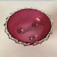Small Victorian Cranberry Bowl (4 of 6) Small Victorian Cranberry Bowl (4 of 6)