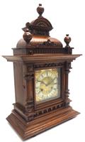German Carved-Oak 8-Day Mantel Clock by Junghans (8 of 13) German Carved-Oak 8-Day Mantel Clock by Junghans (8 of 13)