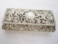 Late Victorian Rectangular Silver Jewellery or Trinket Box (2 of 6) Late Victorian Rectangular Silver Jewellery or Trinket Box (2 of 6)