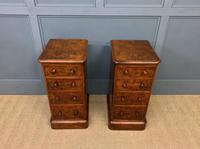 Victorian Pair of Burr Walnut Bedside Chests (9 of 14) Victorian Pair of Burr Walnut Bedside Chests (9 of 14)