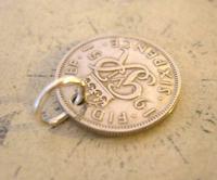 Vintage Pocket Watch Chain Fob 1951 Lucky Silver Sixpence Old 6d Coin Fob (5 of 8) Vintage Pocket Watch Chain Fob 1951 Lucky Silver Sixpence Old 6d Coin Fob (5 of 8)