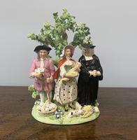 Rare Ceramic “Tithe Pig Group” by Derby Porcelain