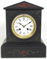 Antique French Slate Mantel Clock 8-Day Striking Mantle Clock with Red Marble & Gilt Decoration (8 of 9) Antique French Slate Mantel Clock 8-Day Striking Mantle Clock with Red Marble & Gilt Decoration (8 of 9)