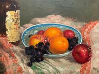 Exceptional Original Vintage Still Life of Fruit & Wine French Oil Painting (5 of 12) Exceptional Original Vintage Still Life of Fruit & Wine French Oil Painting (5 of 12)