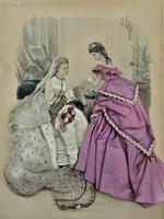Antique Victorian 3-D fashion picture, textile and print, original frame, 1872 (4 of 10) Antique Victorian 3-D fashion picture, textile and print, original frame, 1872 (4 of 10)