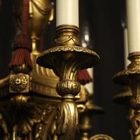 French 19th Century Gilded Bronze 8 Light Antique Chandelier (5 of 10) French 19th Century Gilded Bronze 8 Light Antique Chandelier (5 of 10)