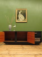 Vintage Mid Century Black Painted Sideboard, TV Cabinet with Basket, Gothic (2 of 14) Vintage Mid Century Black Painted Sideboard, TV Cabinet with Basket, Gothic (2 of 14)