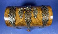 Victorian Brassbound Burr Walnut Tea Caddy. (10 of 14) Victorian Brassbound Burr Walnut Tea Caddy. (10 of 14)