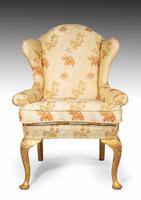 Early 20th Century Giltwood Wing Chair on Well-carved Cabriole Supports (2 of 6) Early 20th Century Giltwood Wing Chair on Well-carved Cabriole Supports (2 of 6)