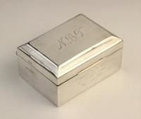 George V Silver Cigarette Box by F H Adams & Co, Birmingham 1922, of Rectangular Form (2 of 5) George V Silver Cigarette Box by F H Adams & Co, Birmingham 1922, of Rectangular Form (2 of 5)