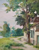 Original 1902 Antique French Riverscape Landscape Oil on Canvas Painting (9 of 13) Original 1902 Antique French Riverscape Landscape Oil on Canvas Painting (9 of 13)