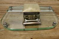 Art Deco Glass and Brass Desk Inkwell with Pen Rest (7 of 8) Art Deco Glass and Brass Desk Inkwell with Pen Rest (7 of 8)