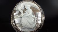 Antique Victorian Large Silver Carved Cameo Shell Large Brooch (2 of 12) Antique Victorian Large Silver Carved Cameo Shell Large Brooch (2 of 12)
