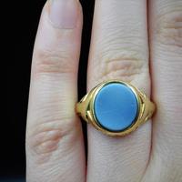 Antique Victorian Blue Sardonyx Signet 18ct 18K Yellow Gold Mourning Ring (4 of 10) Antique Victorian Blue Sardonyx Signet 18ct 18K Yellow Gold Mourning Ring (4 of 10)