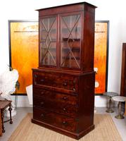 Tall Antique Secretaire Bureau Bookcase Astragal Glazed Mahogany Library Cabinet (12 of 13) Tall Antique Secretaire Bureau Bookcase Astragal Glazed Mahogany Library Cabinet (12 of 13)
