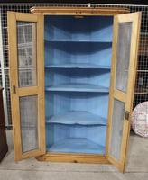 1900's Country Antique Pine Corner Cupboard with Mesh on Doors (2 of 4) 1900's Country Antique Pine Corner Cupboard with Mesh on Doors (2 of 4)