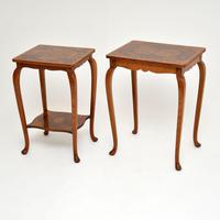 Pair of Matched Burr Walnut Edwardian Side Tables (10 of 10) Pair of Matched Burr Walnut Edwardian Side Tables (10 of 10)
