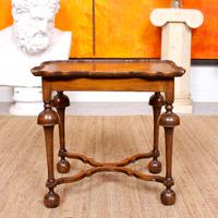 Walnut Side Table Continental Queen Anne Carved Lamp Table (6 of 12) Walnut Side Table Continental Queen Anne Carved Lamp Table (6 of 12)