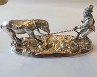 Victorian knife rests - gentleman coaxing a donkey over a stream - 1883 (4 of 11) Victorian knife rests - gentleman coaxing a donkey over a stream - 1883 (4 of 11)
