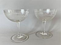 Gorgeous Pair of Victorian Etched Champagne Coupes (3 of 5) Gorgeous Pair of Victorian Etched Champagne Coupes (3 of 5)