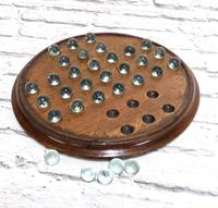 Victorian Solitaire Board with Hand Blown Marbles (3 of 5) Victorian Solitaire Board with Hand Blown Marbles (3 of 5)