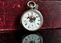 Victorian Silver Pocket Watch, Enamelled, Horse Racing (3 of 10) Victorian Silver Pocket Watch, Enamelled, Horse Racing (3 of 10)