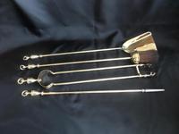 Very Nice Brass Fireside Set of Tools on Stand. Edwardian (3 of 6) Very Nice Brass Fireside Set of Tools on Stand. Edwardian (3 of 6)