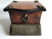 Antique Walnut Veneer Vesta Box with Striker (2 of 8) Antique Walnut Veneer Vesta Box with Striker (2 of 8)