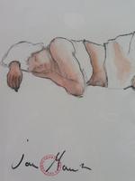 Pair of Watercolours Girl in a Bikini Listed French Artist Janine Marca 1960s (5 of 10) Pair of Watercolours Girl in a Bikini Listed French Artist Janine Marca 1960s (5 of 10)