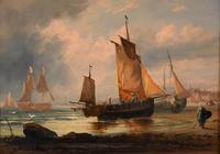 Oil Painting Pair by George Dodgson Callow "A Calm, Mounts Bay" and "On the South Coast" (7 of 9) Oil Painting Pair by George Dodgson Callow "A Calm, Mounts Bay" and "On the South Coast" (7 of 9)