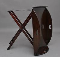 Early 20th Century mahogany folding butlers tray on stand (3 of 8) Early 20th Century mahogany folding butlers tray on stand (3 of 8)
