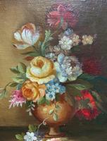 Superb Original Early 20th Century Continental Miniature Floral Still Life Oil Painting (8 of 11) Superb Original Early 20th Century Continental Miniature Floral Still Life Oil Painting (8 of 11)