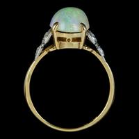 Antique Edwardian Natural Opal Diamond Ring 18ct Gold 5.50ct Opal c.1901 (4 of 7) Antique Edwardian Natural Opal Diamond Ring 18ct Gold 5.50ct Opal c.1901 (4 of 7)
